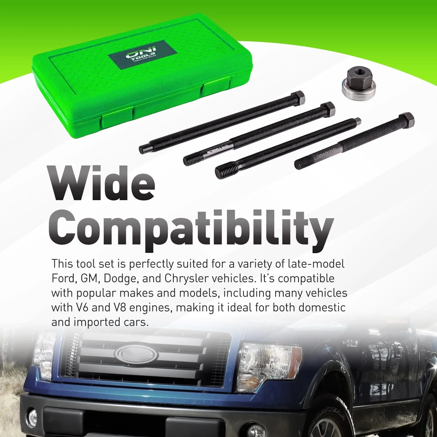 2249 Alt to Long Reach Harmonic Balancer Installer Kit For Ford GM Dodge Chrysler V8 V6 Engines - Image 3