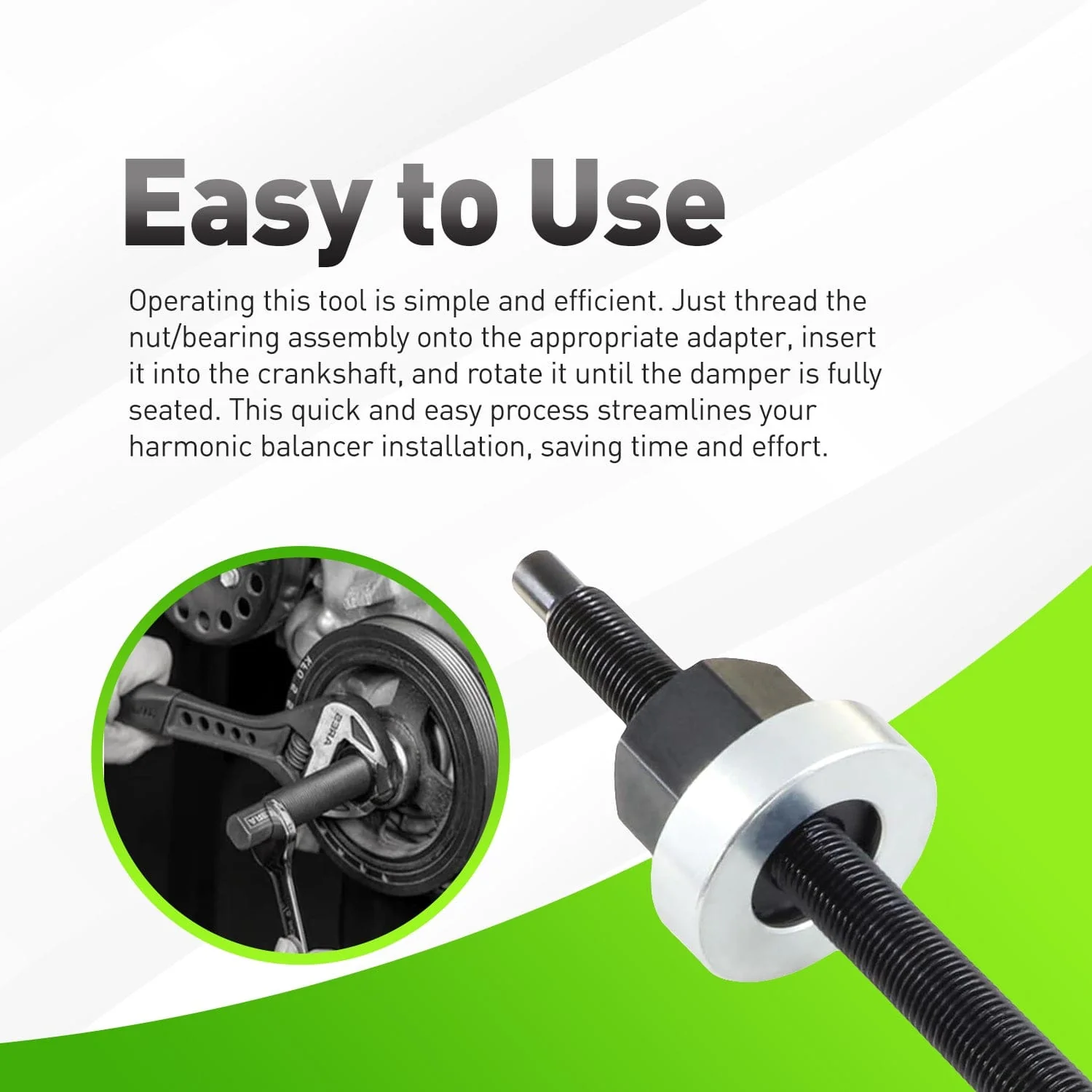 2249 Alt to Long Reach Harmonic Balancer Installer Kit For Ford GM Dodge Chrysler V8 V6 Engines - Image 5