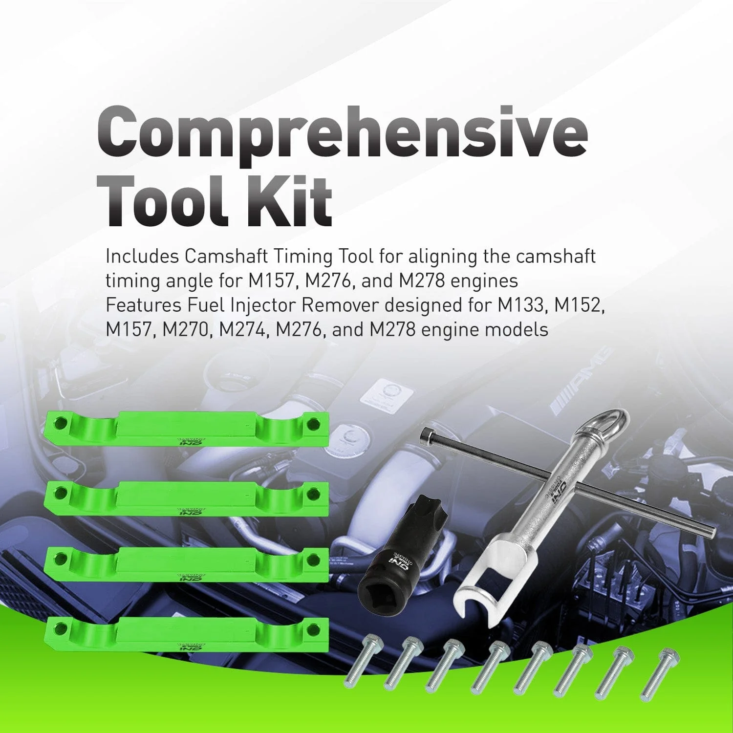 276589014000, 271589023300, 177589000900 Master Camshaft Timing & Injector Puller Kit for M157 M276 M278 Engines Alt - Image 3