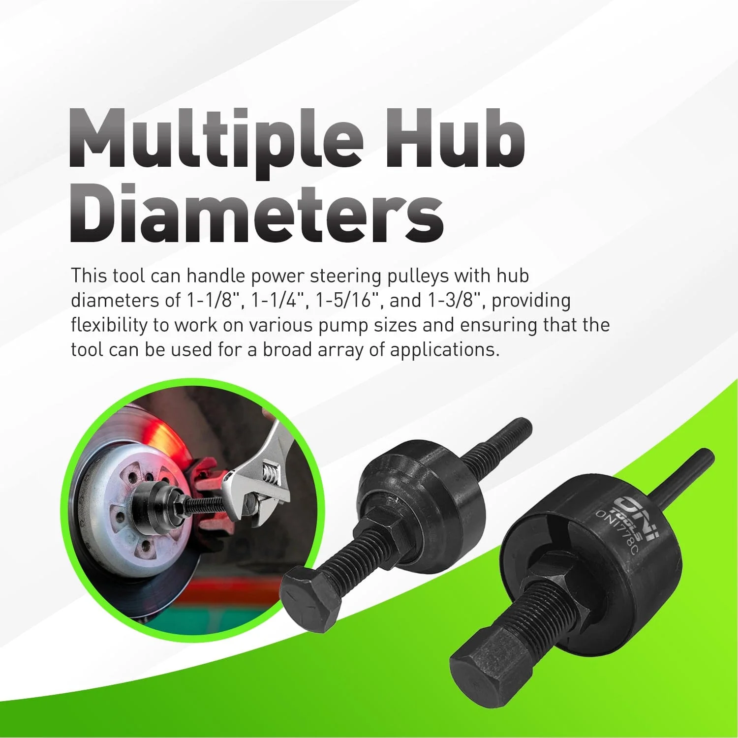 Power Steering Pump Pulley Puller & Installer Set (7pc) For Ford GM Chrysler VW Pressed-On Pump Pulleys OTC 4530 Alt - Image 5