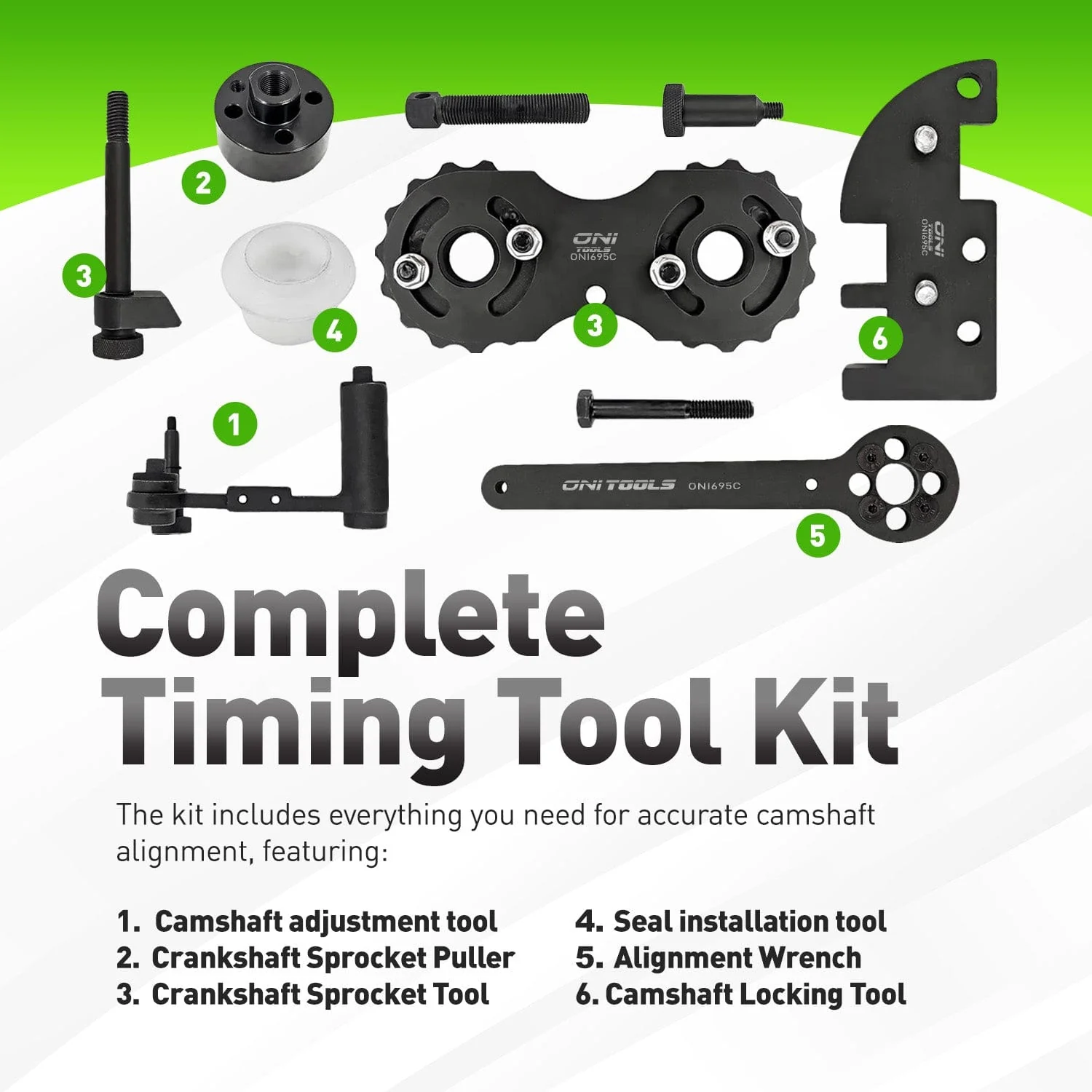 9997490, 9997493, 9997495, 9997496, 9997497 Alt to Camshaft Alignment & Timing Tool Kit for Volvo Drive-E 2.0L VEA Engines S60 V60 XC60 XC90 S90 V90 - Image 4