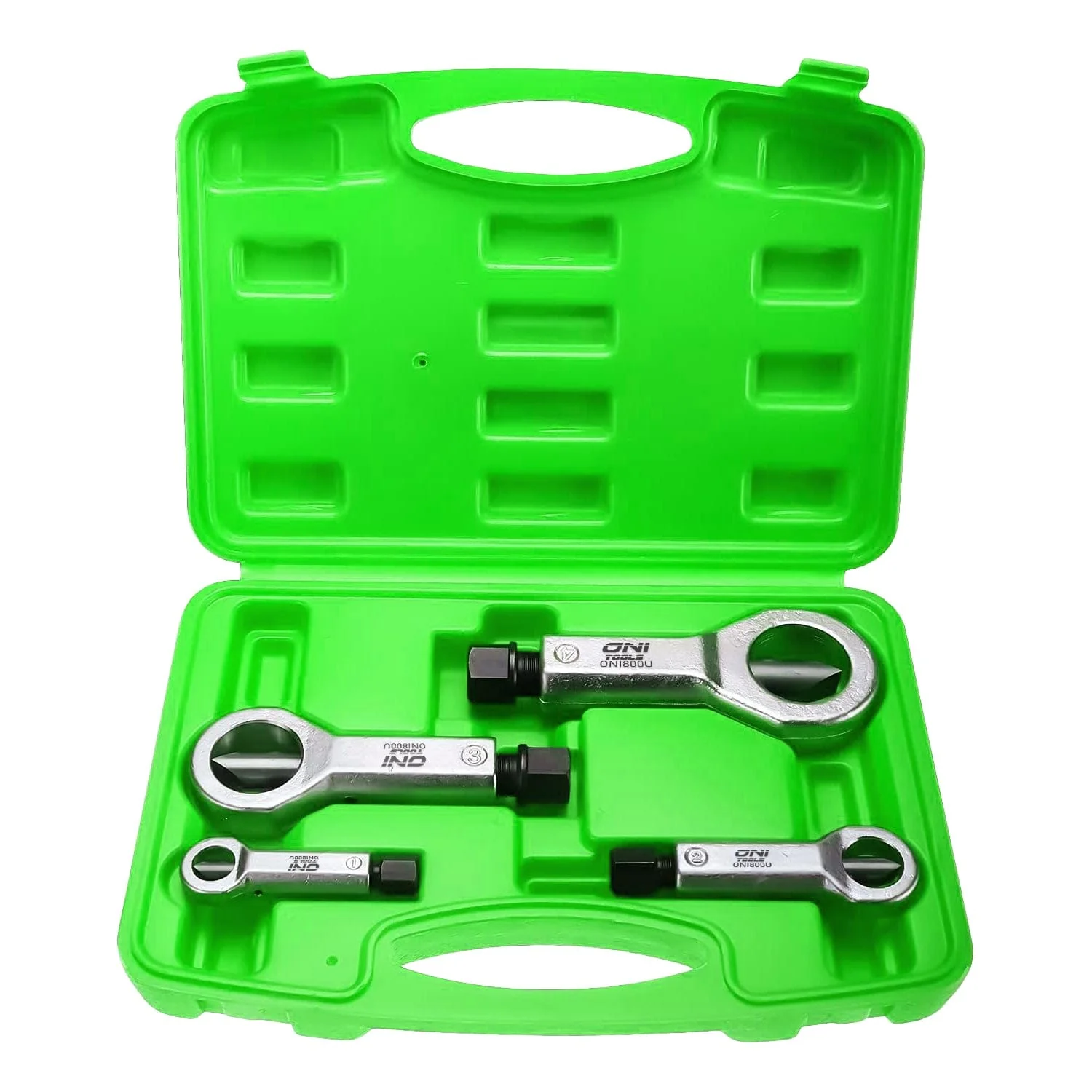 4-Piece Nut Splitter Set 9-27mm Rusted & Seized Nut Removal Kit (9-12 12-16 16-22 22-27mm) Alt
