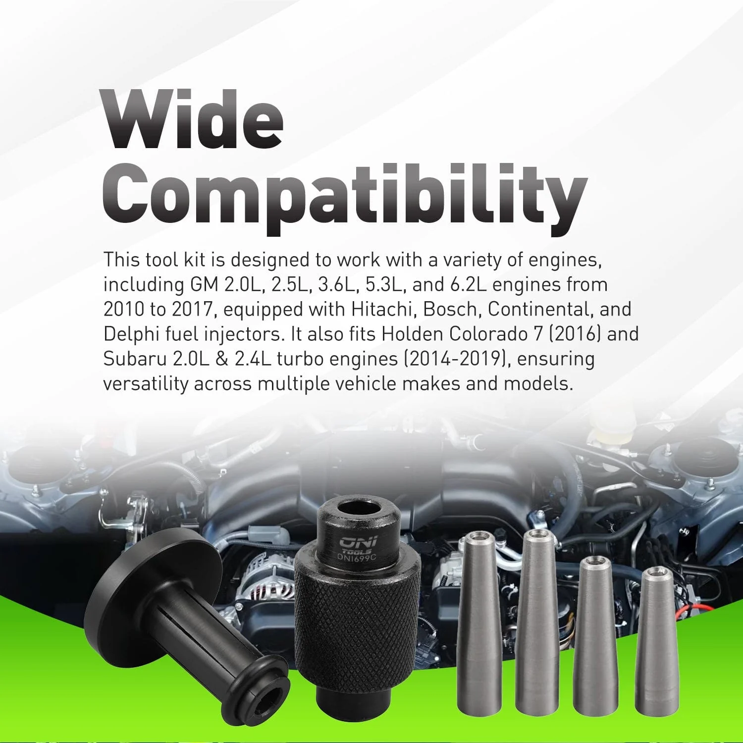 EN-49245 EN-51105 18683AA000 18683A Fuel Injector Seal Installer & Sizer Set for GM 2.0L–6.2L Subaru 2.0L 2.4L Turbo Alt - Image 3