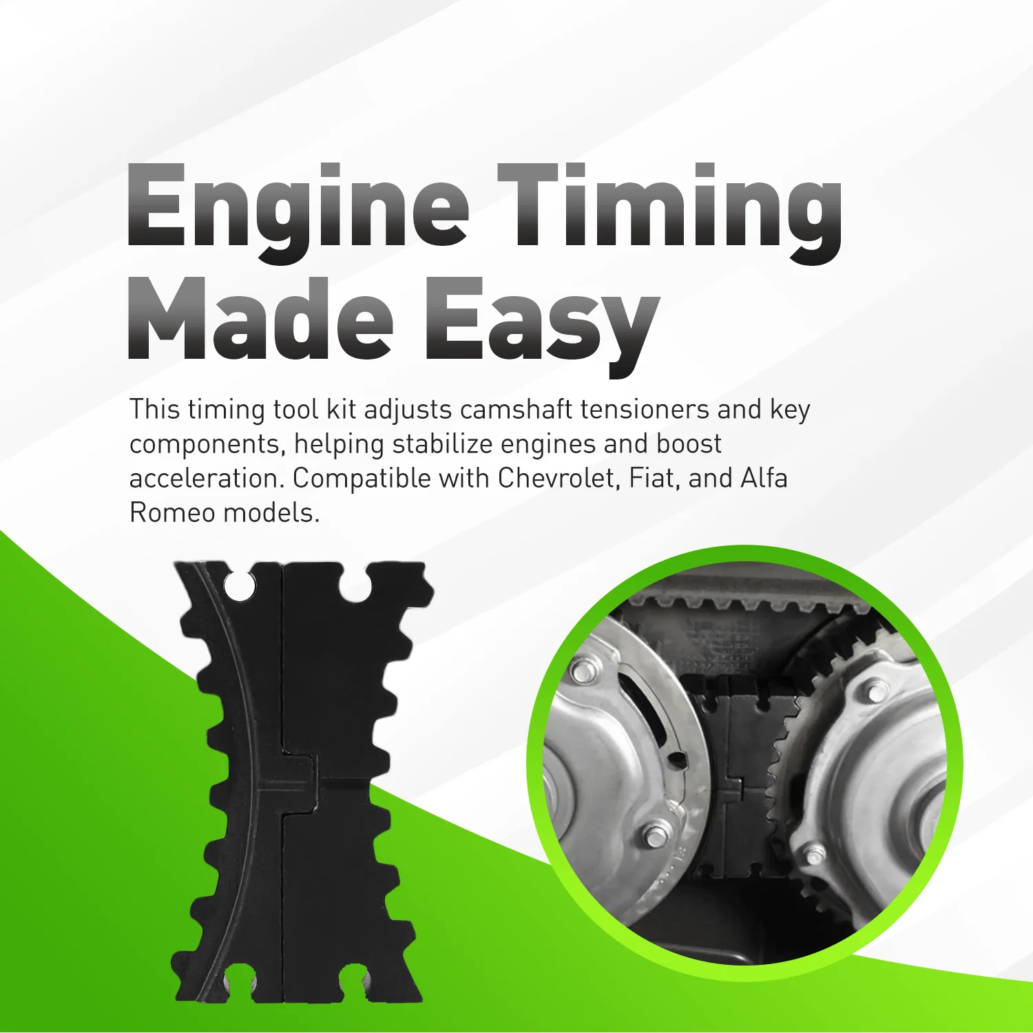 Engine Timing & Camshaft Locking Tool Kit For GM 1.4L 1.6L 1.8L 16V Applications (Astra, Corsa, Cruze, Aveo, Sonic) KM-6340, 6628, 6333, 6625, 6349 Alt - Image 4