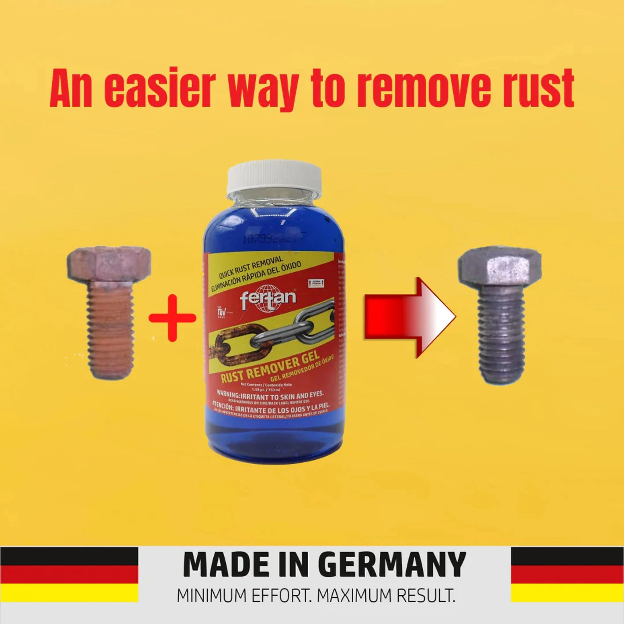 Fertan Rust Remover Gel 16.9 fl.oz. - Image 2