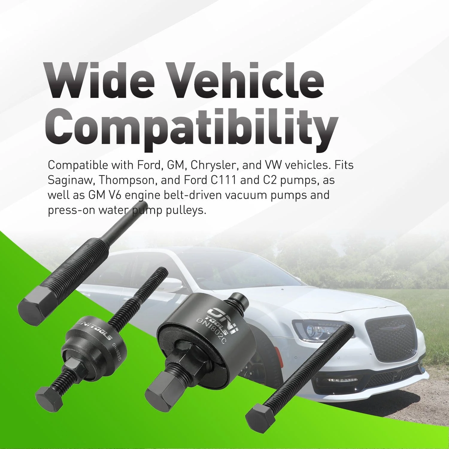 Power Steering Pulley Puller Tool Kit Fits Domestic Cars Trucks Alt - Image 2