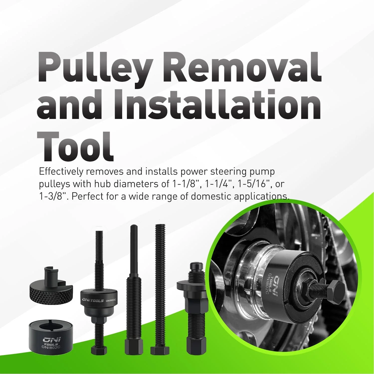 Power Steering Pulley Puller Tool Kit Fits Domestic Cars Trucks Alt - Image 3