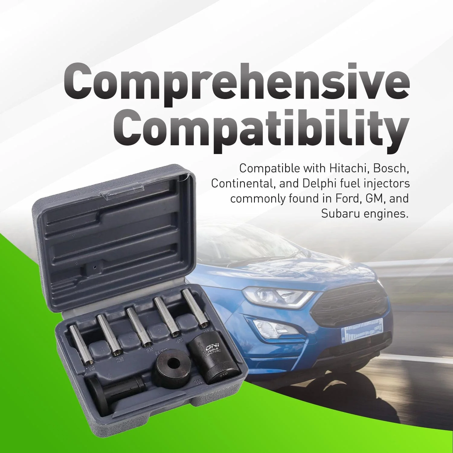 Injector Seal Installer Kit 8-Piece For Ford GM Subaru Injectors 34720, EN-49245, EN-51105, 18683AA000 Alt - Image 3