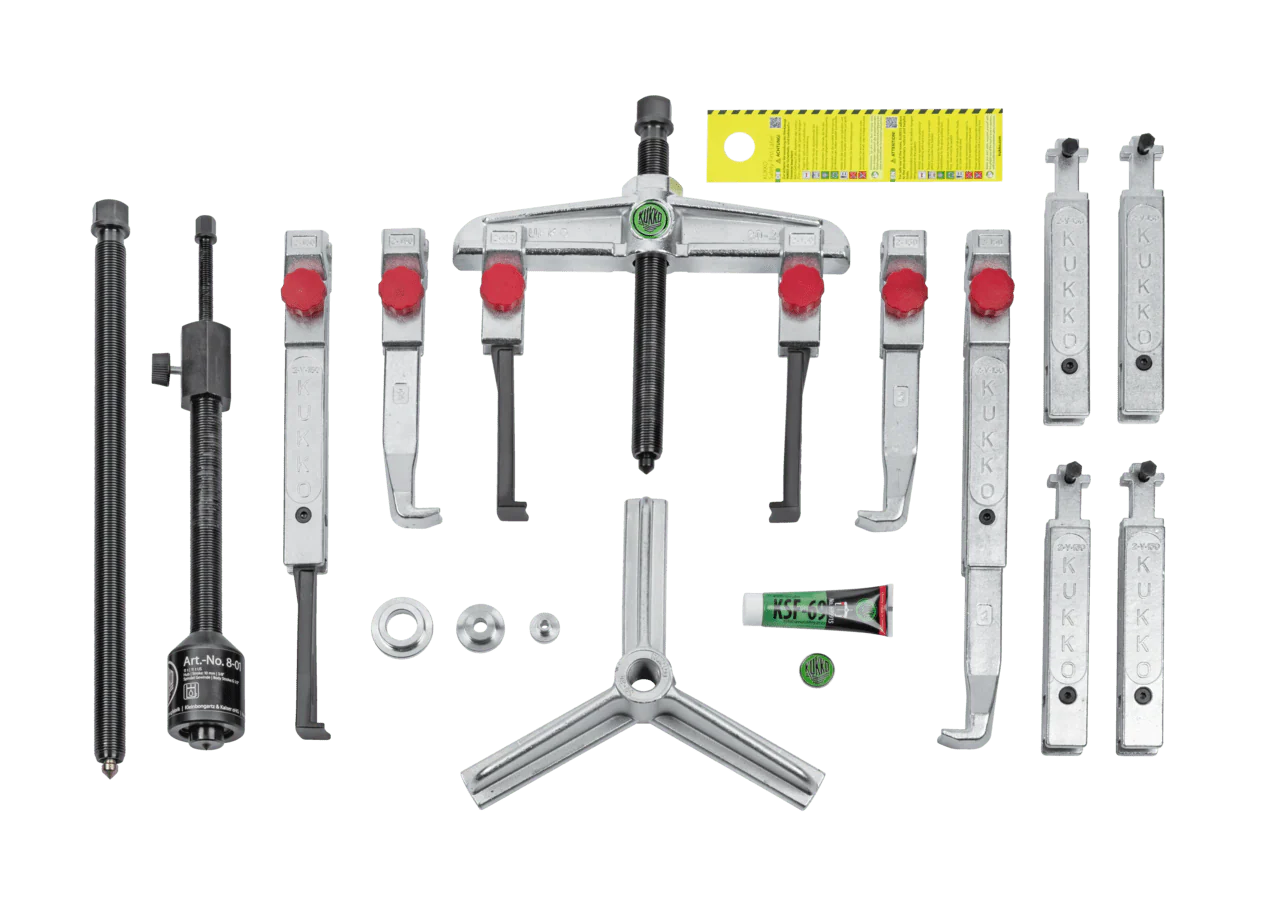 Kukko K-2030-20+S+B Universal 2-Jaw and 3-Jaw Puller Set with Two Different Pulling Hooks Types - Image 2
