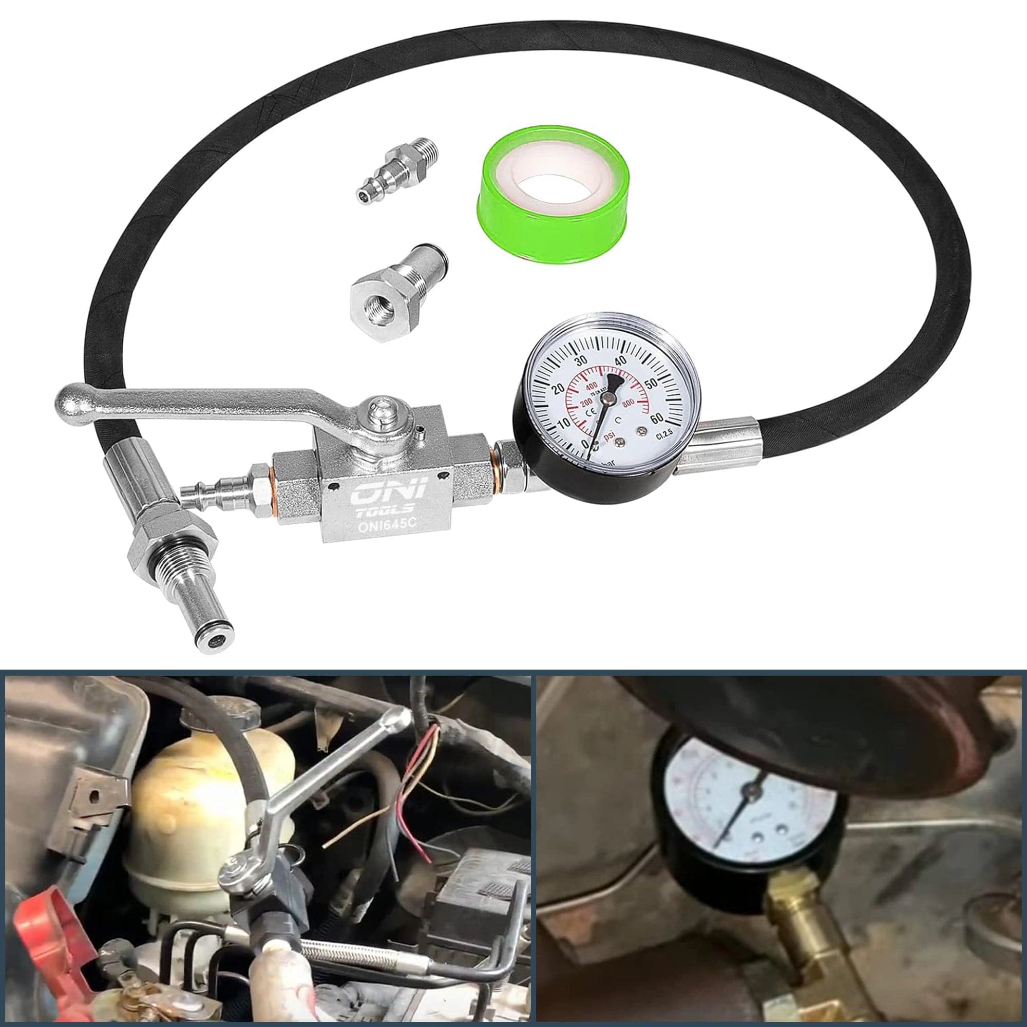 Ford 6.0L-7.3L Powerstroke Diesel High Pressure Oil System IPR Air Test With Gauge Tool kit TU-32-7 Alt - Image 8
