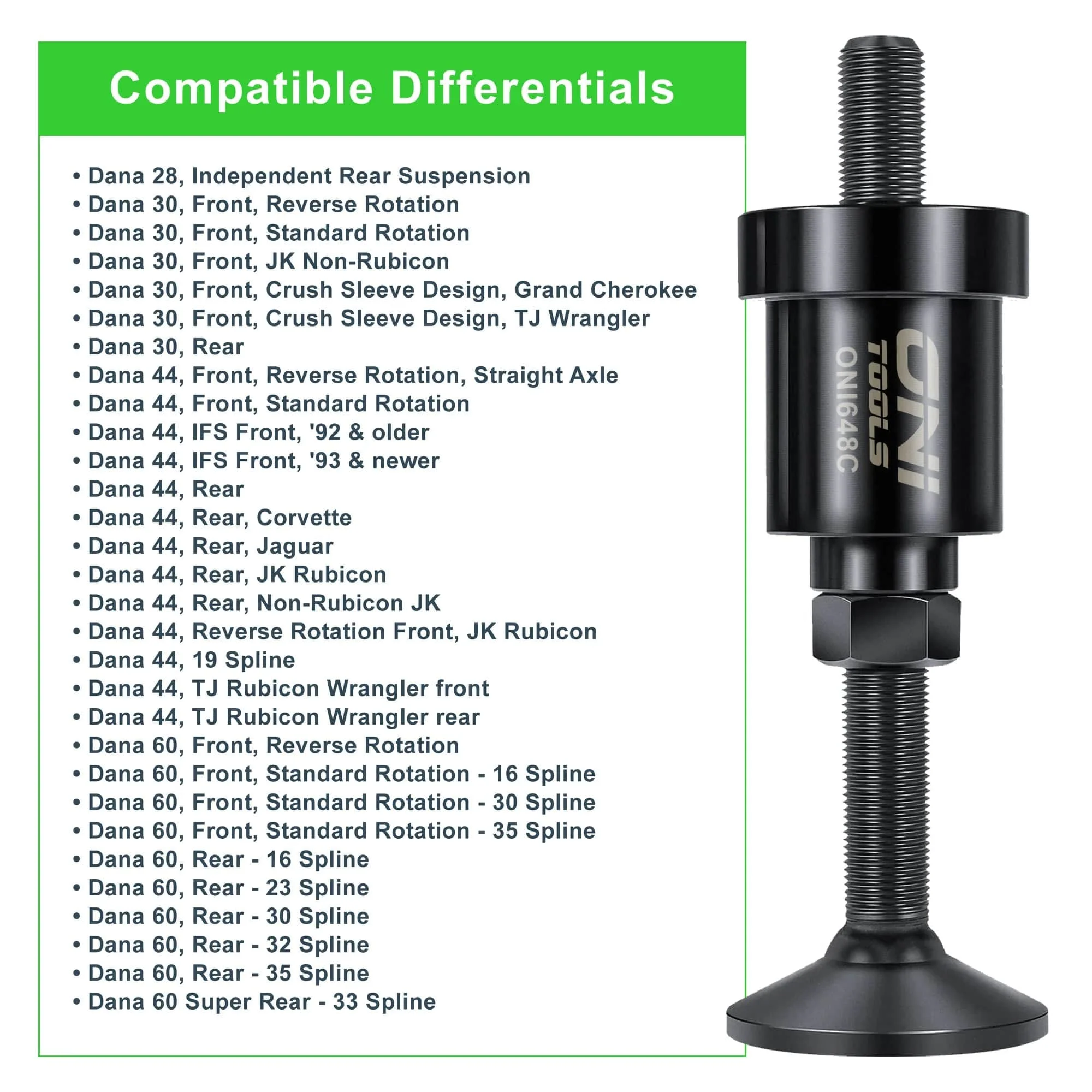 Universal Inner Axle Side Seal Installer for Dana 30, 44, 60 Front Differentials - Compatible with Jeep, Dodge, Ford, Chevy, Volvo, GMC, Isuzu, Jaguar, Mercury - Image 7