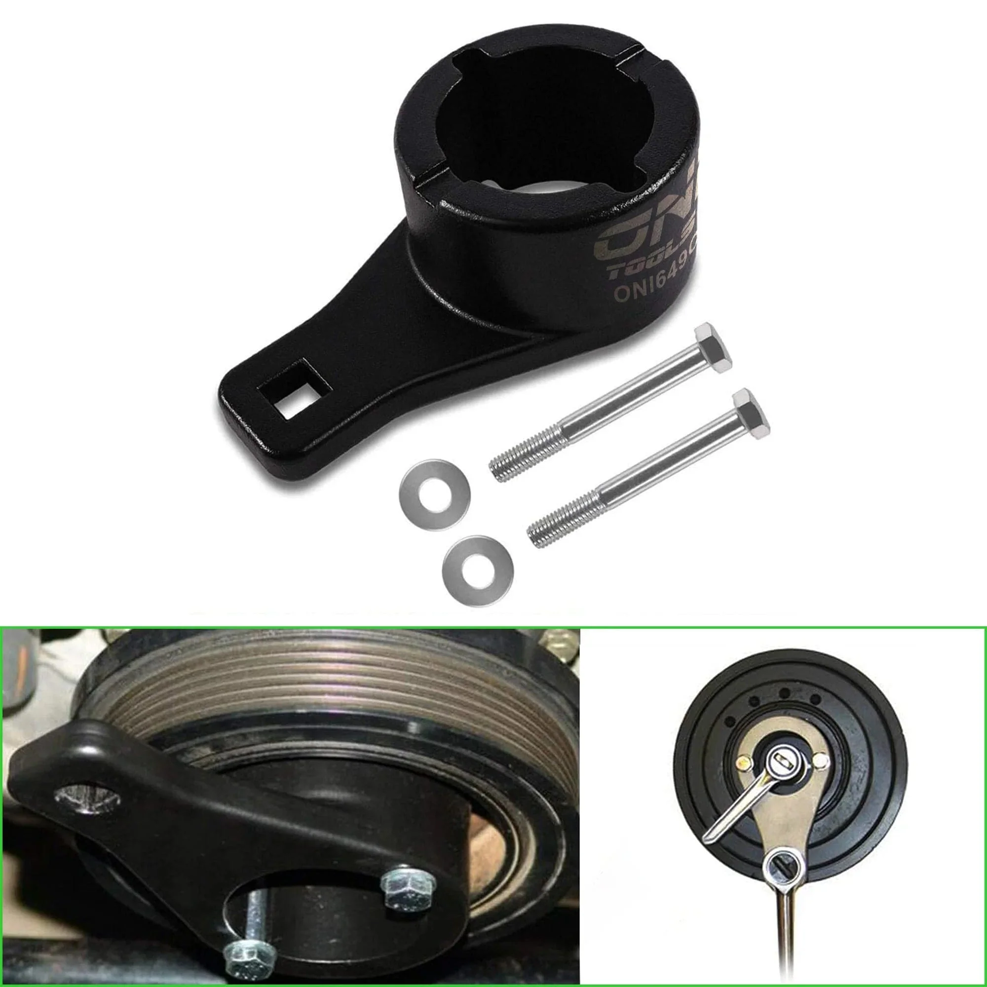 64300 Toyota / Lexus Crankshaft Pulley Holder Harmonic Damper Alternative Tool with 2PCS Crank Bolts - Image 2