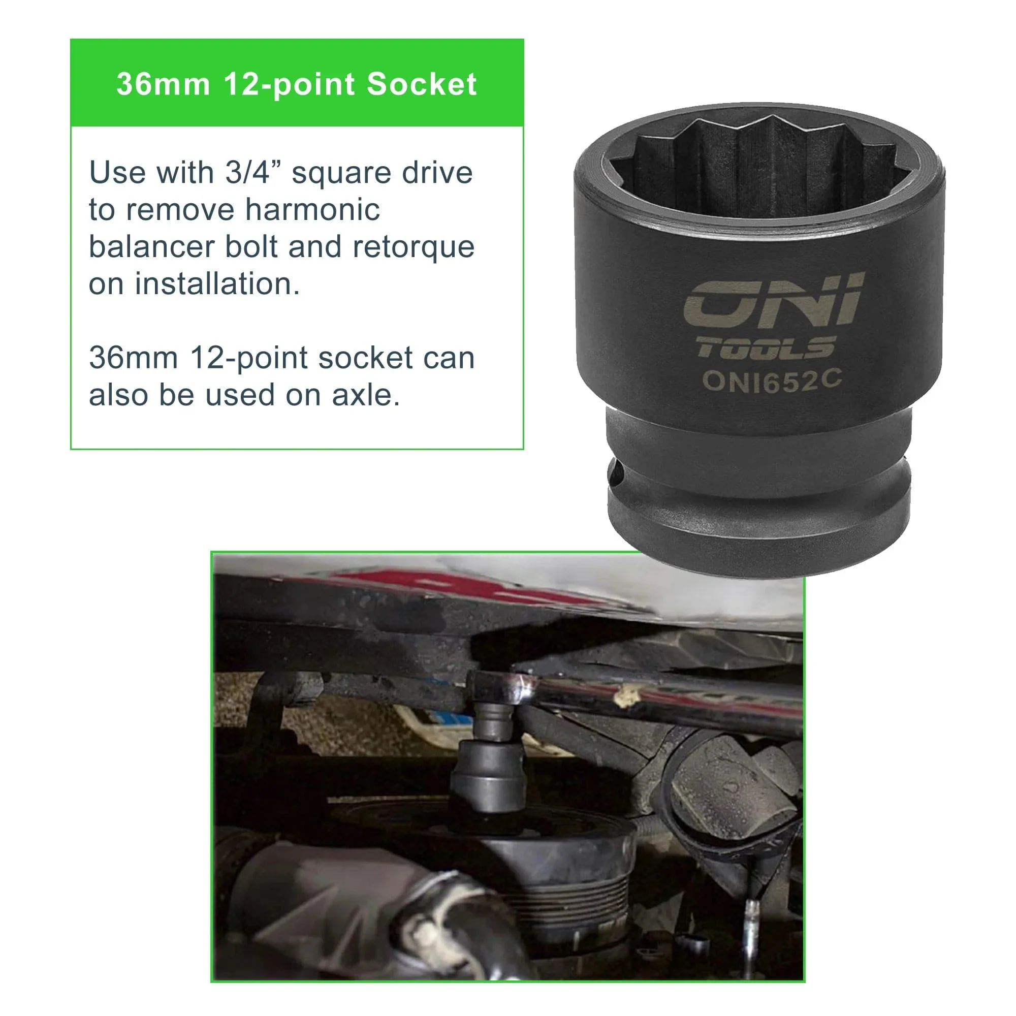 Flywheel Locking Tool for 6.6L Duramax with 36mm 3/4'' Socket Compatibility for 2500 3500 4500 and 5500 22100 J-44643 Alternative - Image 3