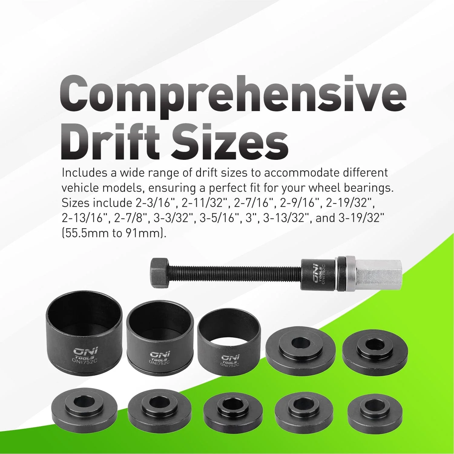 Front Wheel Drive Wheel Bearing Removal & Installation Master Set, 19pc For FWD Hub Bearings On Cars Light Trucks & Vans - Image 4
