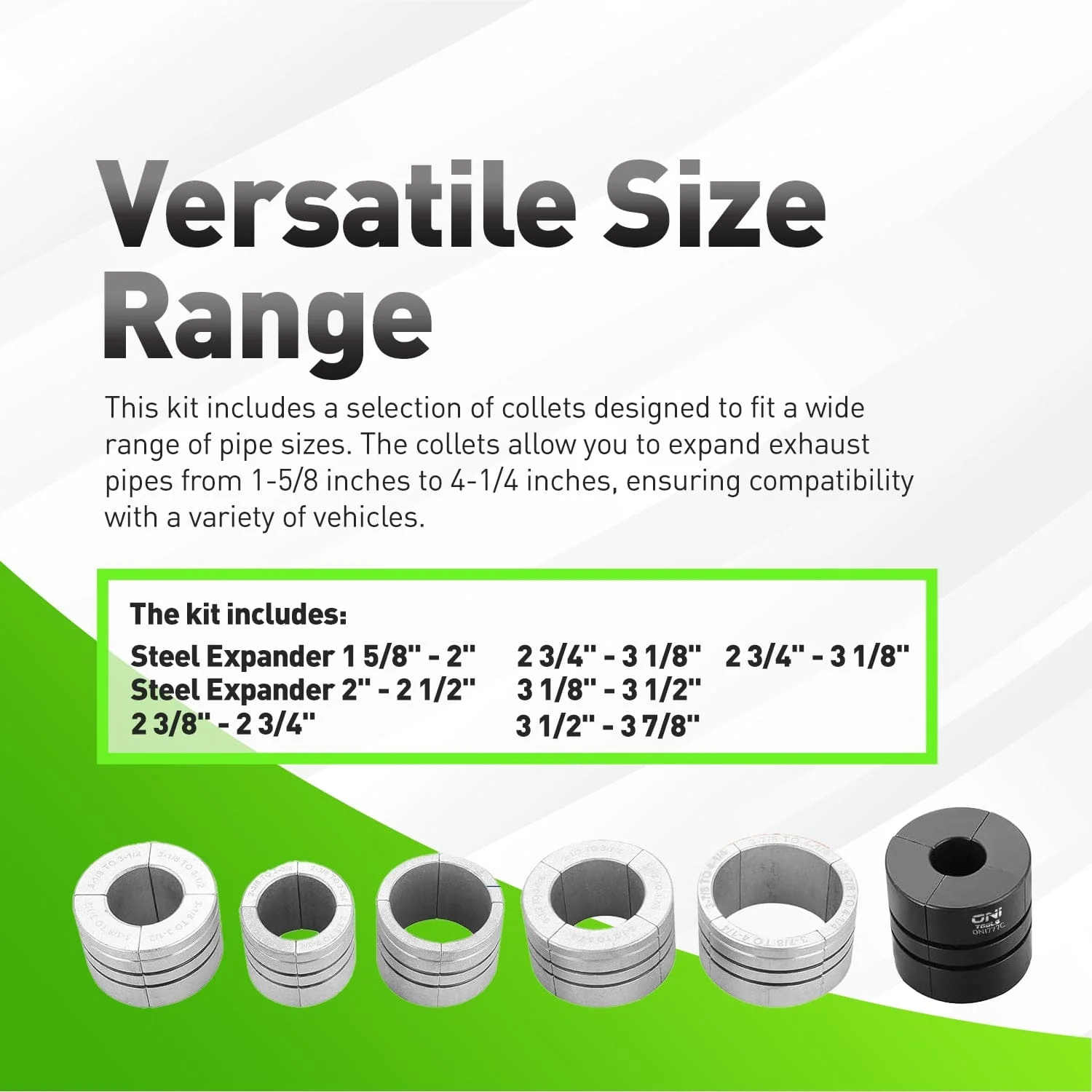 Pipe Stretcher Kit For Exhaust Tubing 1-5/8"–4-1/4" 17350, 17510, 17520, 17530, 17540, 17550 Alt - Image 3