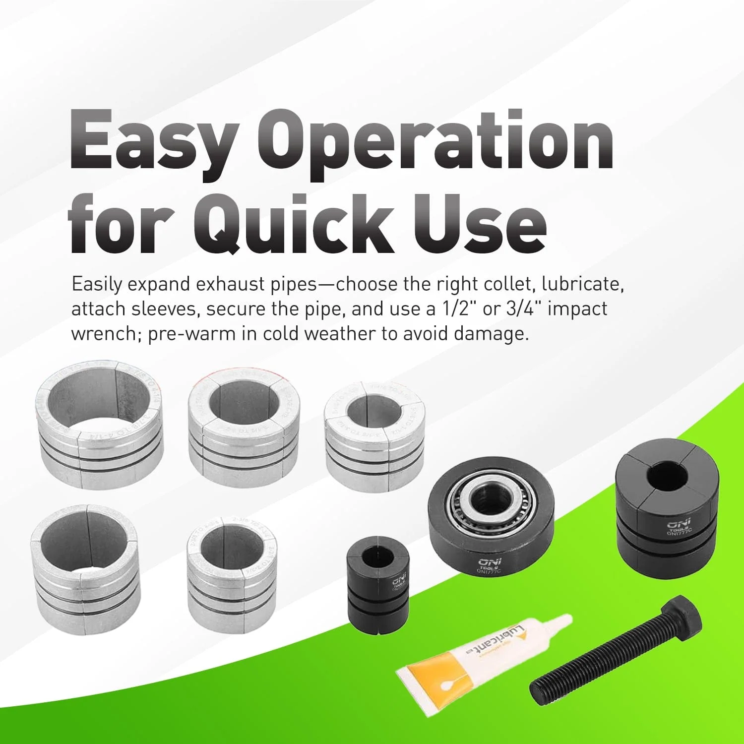 Pipe Stretcher Kit For Exhaust Tubing 1-5/8"–4-1/4" 17350, 17510, 17520, 17530, 17540, 17550 Alt - Image 4