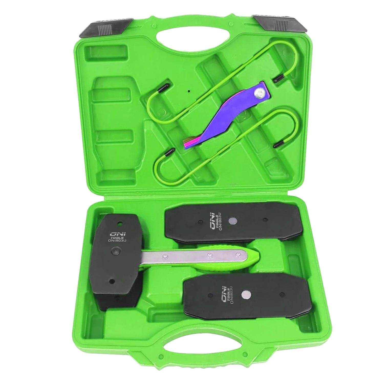 Ratcheting Brake Caliper Press Tool Set For Single–6 Piston Disc Brake Calipers (360° Piston Spreader + Plates + Hanger Hooks + Lining Gauge) Alt - Image 2