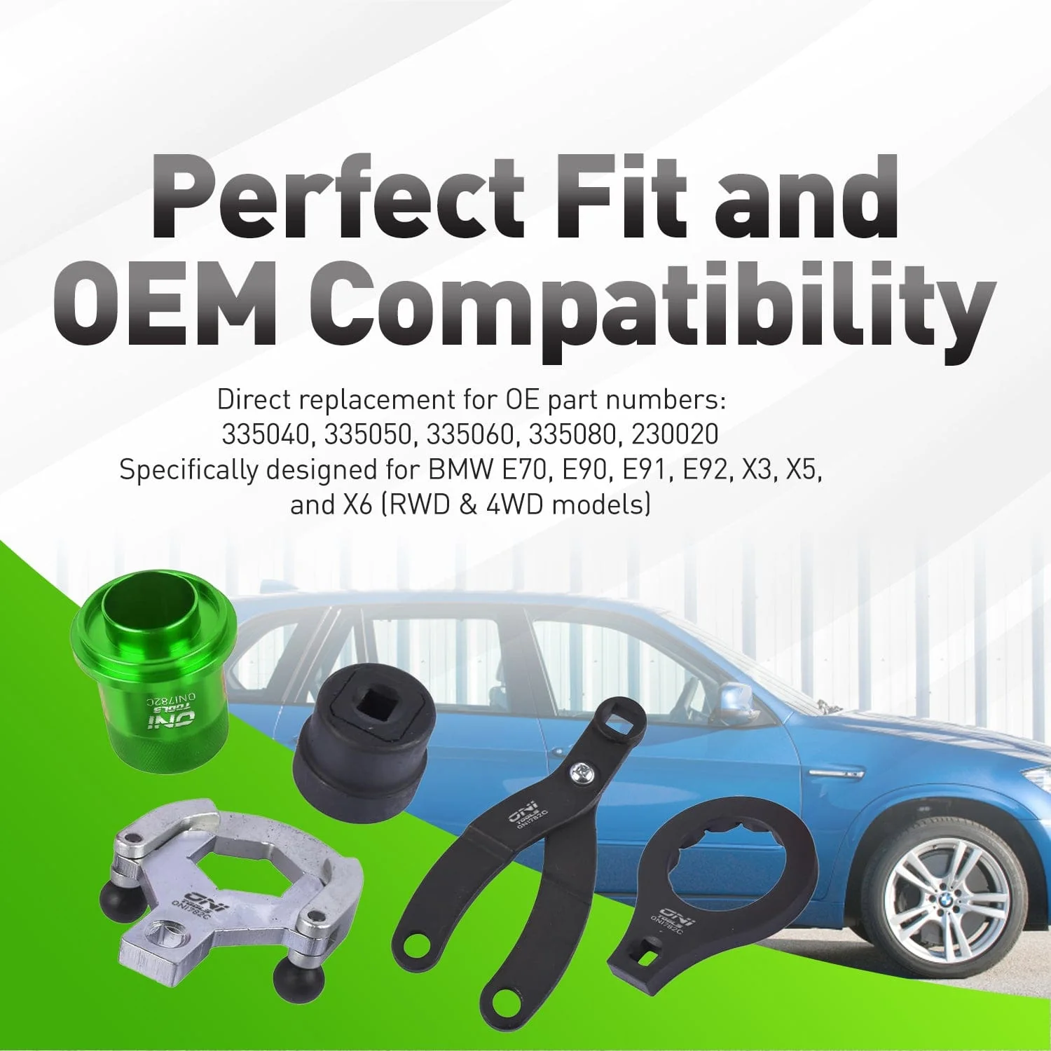 Rear Drive Axle Differential Installer Remover Kit for BMW E70 E90 E91 E92 X3 X5 X6 RWD 4WD 335040, 335050, 335060, 335080, 230020 Alt - Image 2