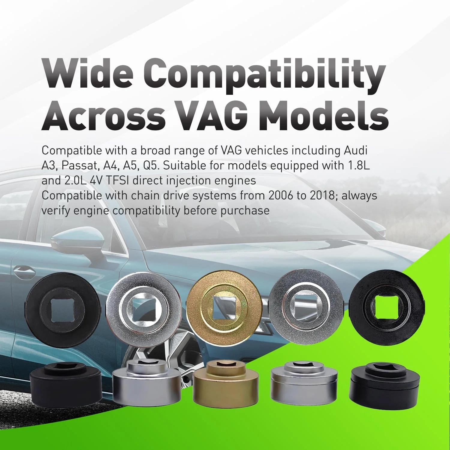 T10352, T10352/1, T10352/2, T10352/3, T10352/4 Alt to 5PCS Central Valve Socket Set For VW Audi EA888 1.8-2.0L TFSI - Image 3