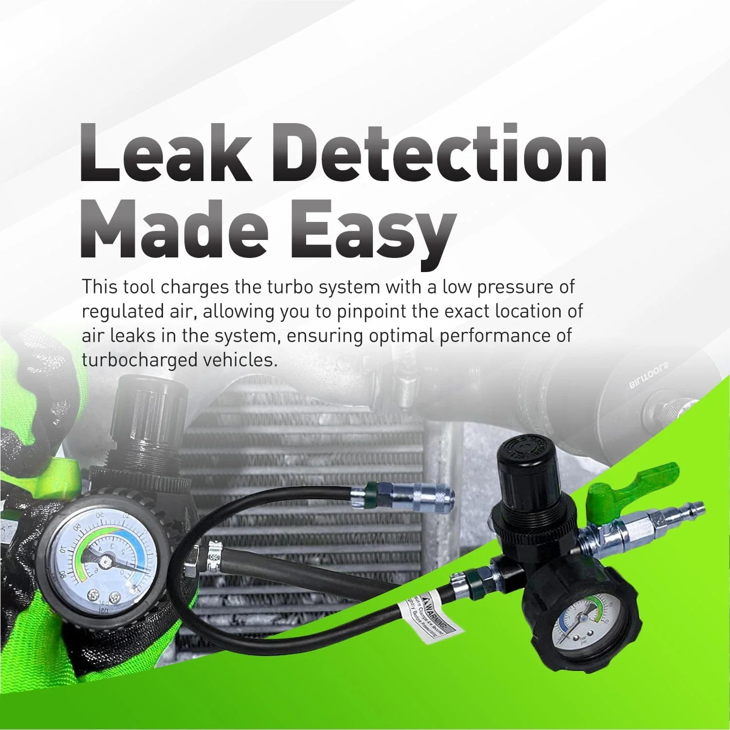 Universal Turbo Boost Leak Tester Kit, 9-Piece (35–90 mm) For Turbocharged Cars & Light Trucks Alt - Image 4